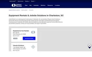 United Rentals of Charleston website