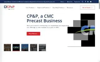 Concrete Pipe & Precast website