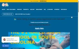 Charleston Swim School website
