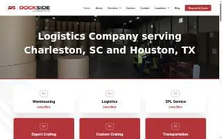 Dockside Logistics of Charleston website