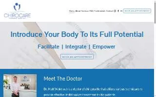 ChiroCare Therapy Center website