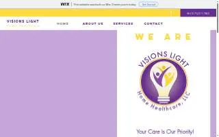 Visionslight Home Health website