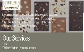 Christophe's Macaron et Chocolat website