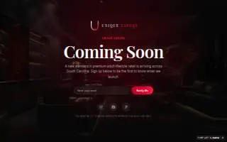 Unique Vapors of Johns Island website