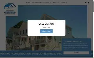 LG Painting + Construction website