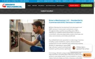 Brian's Mechanical, LLC website
