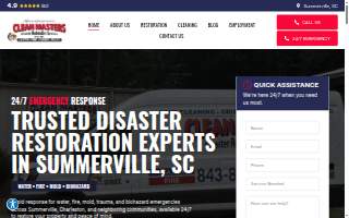 Clean Masters Disaster Restoration Services website