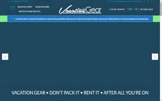 Vacation Beach Gear Rentals by Vacation Gear website