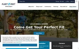 Fleet Feet Myrtle Beach website