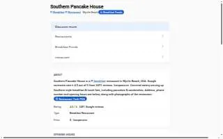 Southern Pancake House website