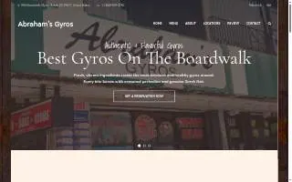 Abraham's Gyros website
