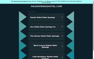 palm springs Hotel website