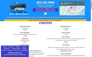 Ramani's Pizza & Subs website