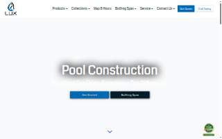 Lux Custom Pools and Spas website