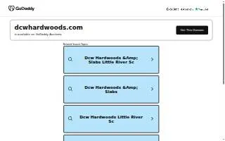 DCW Hardwoods & Slabs website