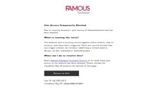 Famous Footwear of New York website