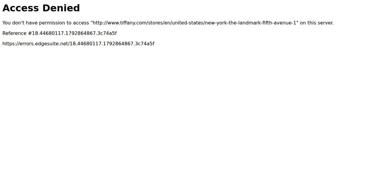 Tiffany & Co. - The Landmark website