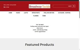 Broadway Tackle Rod & Reel Rpr website
