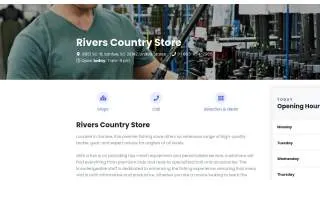 Rivers Country Store website