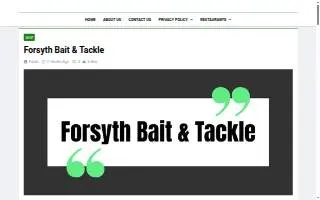 Forsyth Bait & Tackle website