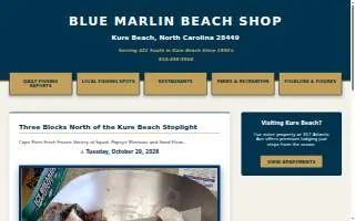 Blue Marlin Beach Shop website