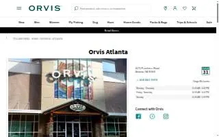 Orvis Atlanta website
