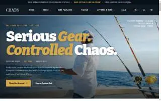 CHAOS Fishing Rods website