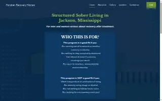 Fondren Recovery Homes website