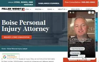 Feller & Wendt Personal Injury Attorneys of Boise website