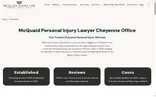 McQuaid Injury Law website