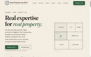 Jones Property Law website