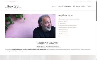 Barry Davis, Eugene Attorney at Law website