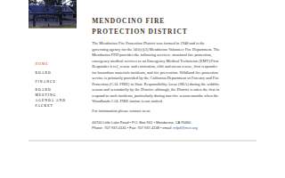 Mendocino Fire Protection