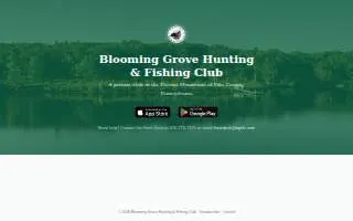 Blooming Grove Hunting & Fishing Club website