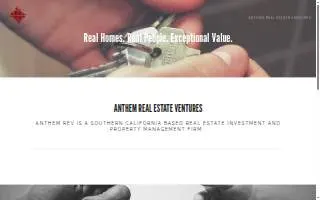 Anthem Real Estate Ventures Inc of La Mesa website
