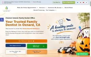 Channel Islands Family Dental Office of Oxnard website