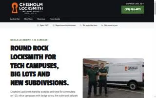 Chisholm Locksmith website