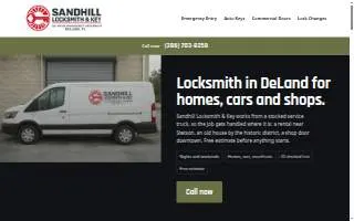 Sandhill Locksmith & Key website