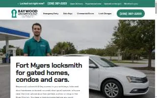 Baywood Locksmith & Key website