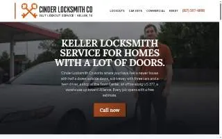 Cinder Locksmith Co website