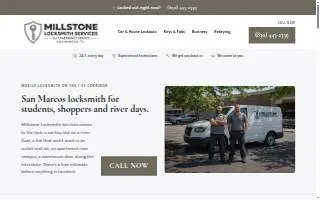 Millstone Locksmith Services website