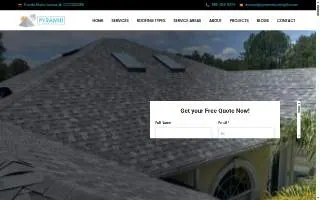 Pyramid Roofing FLA website