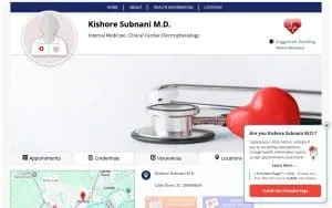 Kishore Subnani, Md website