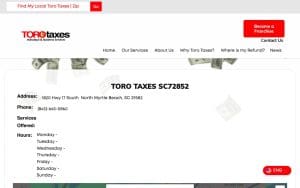 Toro Taxes North Myrtle Beach