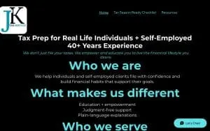 JK Tax Services website