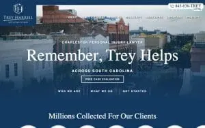 Trey Harrell Auto Accident and Personal Injury Attorney website