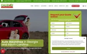 Calidad Insurance of Greenville website