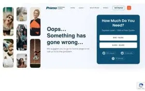 Primo Personal Loans of Greenville website