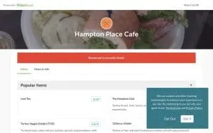 Hampton Place Café website