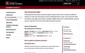 The Community Table website